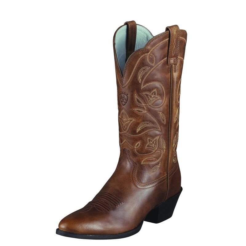 Ariat Heritage R Toe Açık Kahverengi Western Csizma Bayan (38966-823)